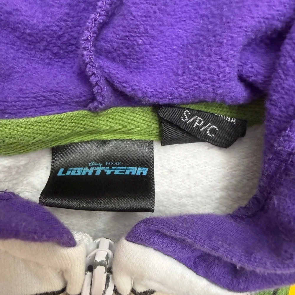 Disney Pixar Lightyear Buzz Lightyear Costume Zip Hoodie White Kids Small 5-6